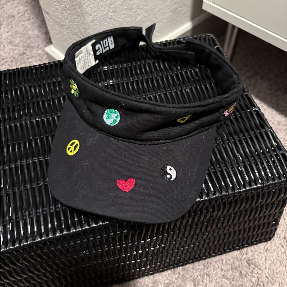 Black Visor with Colorful Patches